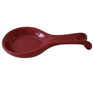 MAINSTAY SPOON REST CERAMIC BRICK RED COLOR KITCHEN DECOR